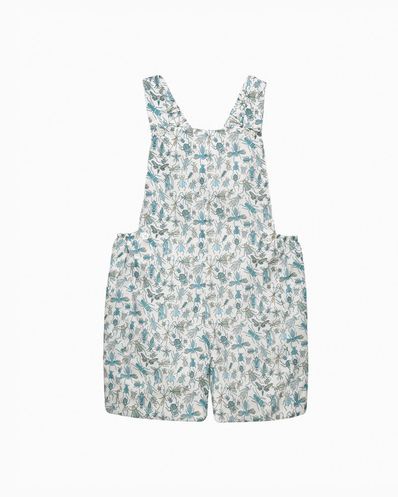 Chelsea Clothing Company Dungarees Baby Alexander Bib Shorts in Blue Bugs