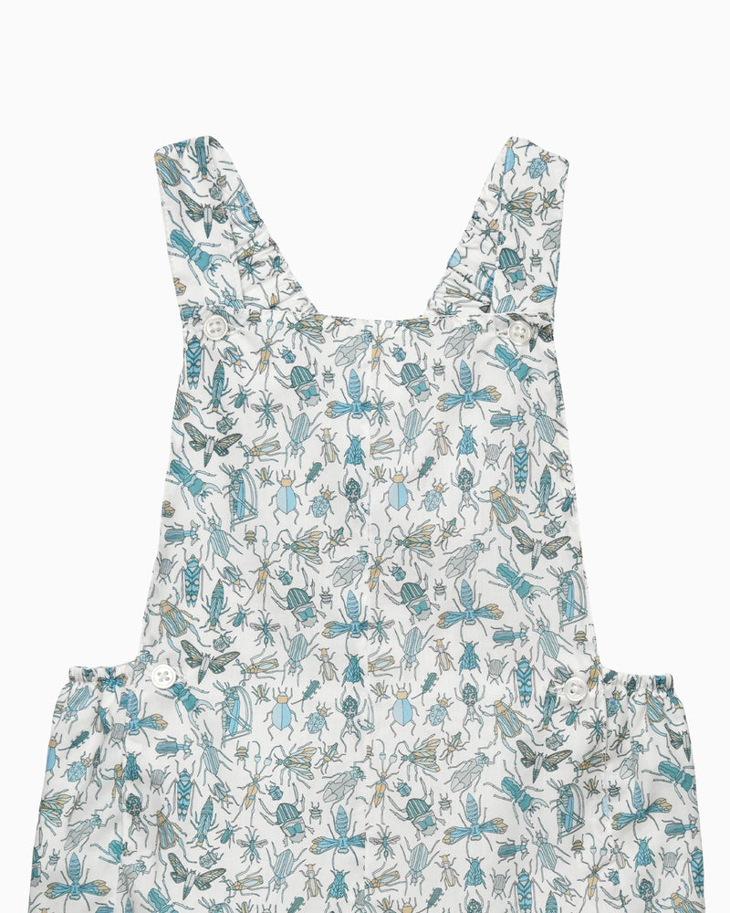 Chelsea Clothing Company Dungarees Baby Alexander Bib Shorts in Blue Bugs