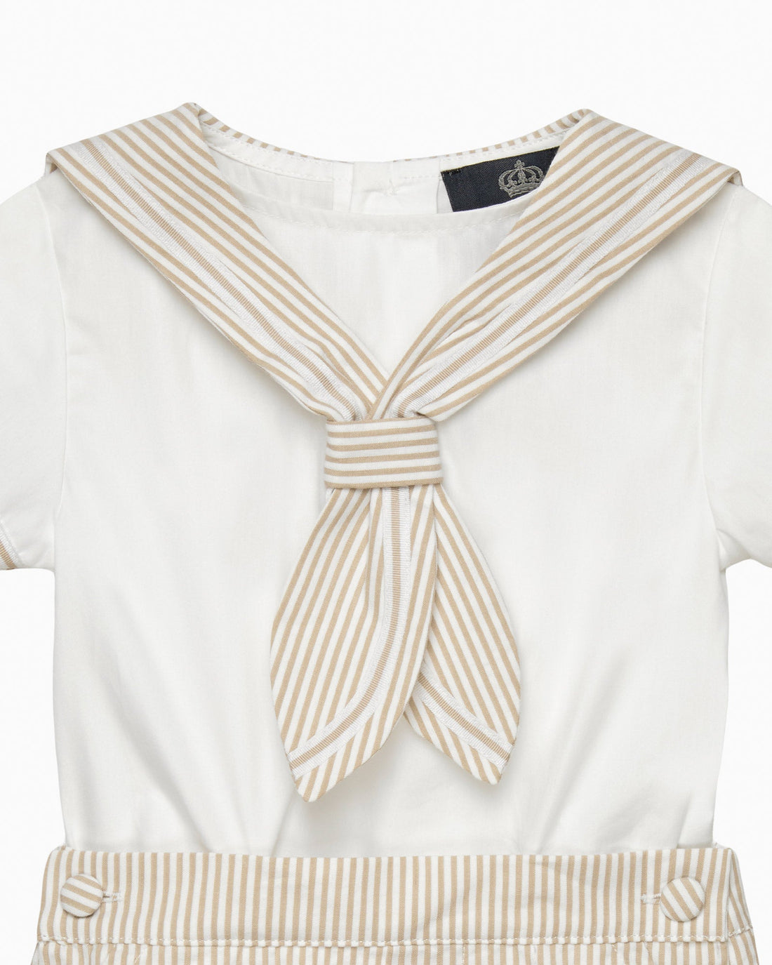 Trotters Heritage Set Edward Sailor Set in Oatmeal Stripe