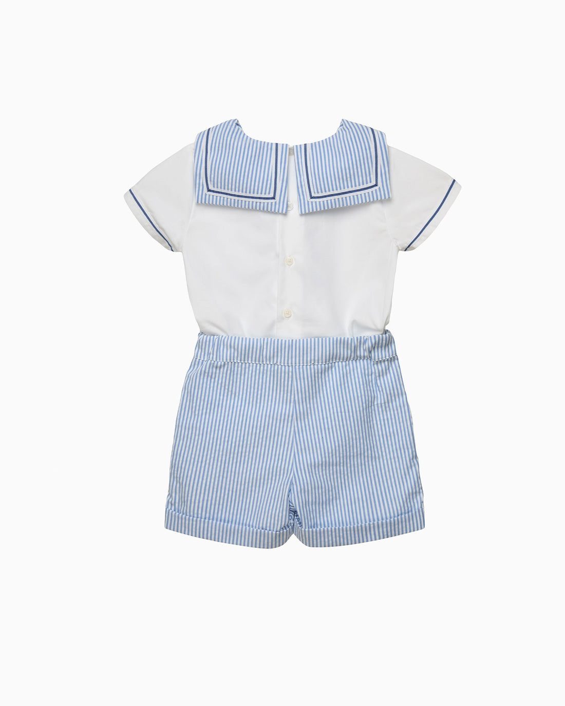 Trotters Heritage Set Edward Sailor Set in Pale Blue Stripe