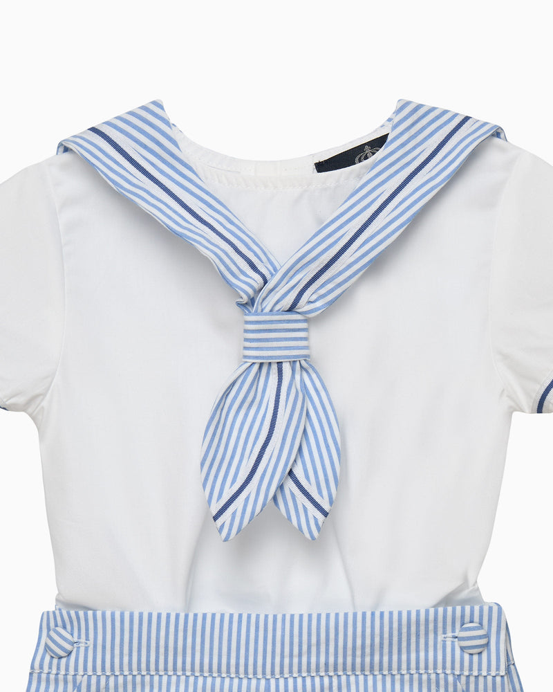 Trotters Heritage Set Edward Sailor Set in Pale Blue Stripe