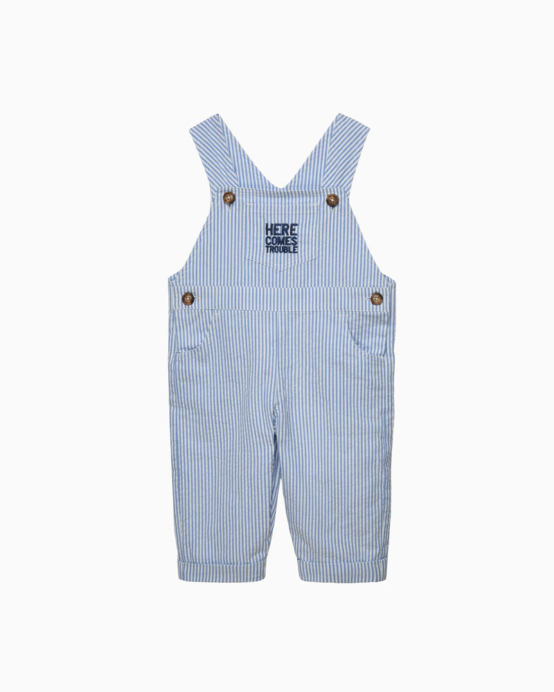 Chelsea Clothing Company Dungarees Baby Here Comes Trouble Dungarees