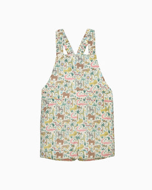 Chelsea Clothing Company Dungarees Baby Atticus Bib Shorts in Jungle