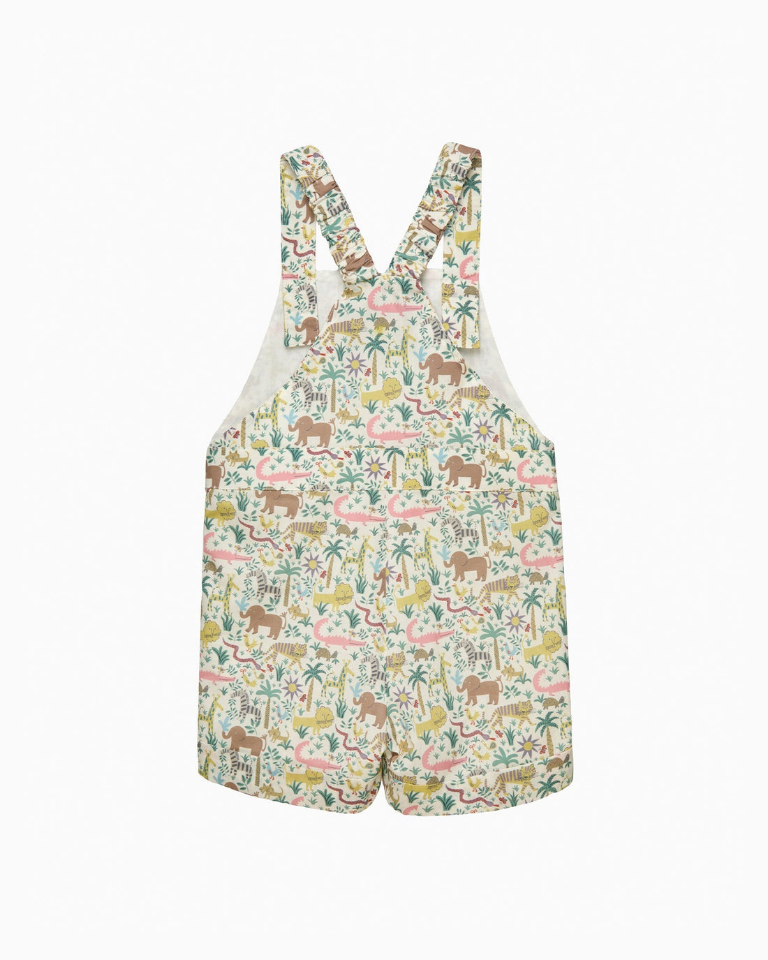 Chelsea Clothing Company Dungarees Baby Atticus Bib Shorts in Jungle