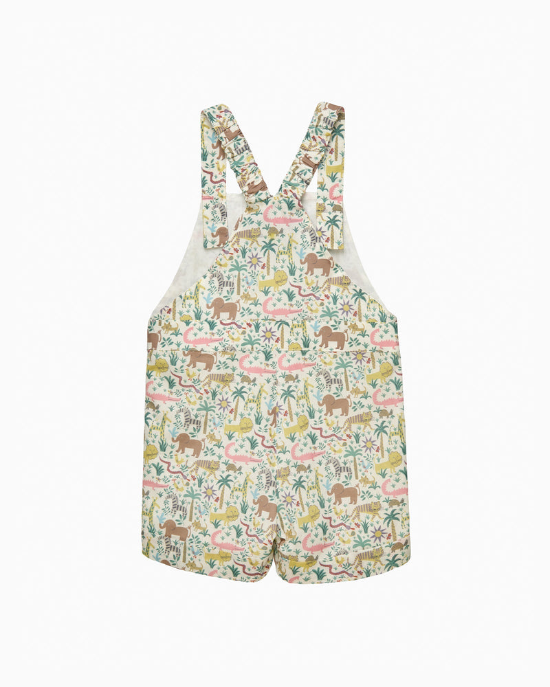 Chelsea Clothing Company Dungarees Baby Atticus Bib Shorts in Jungle