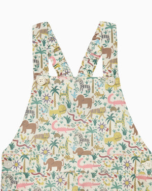 Chelsea Clothing Company Dungarees Baby Atticus Bib Shorts in Jungle