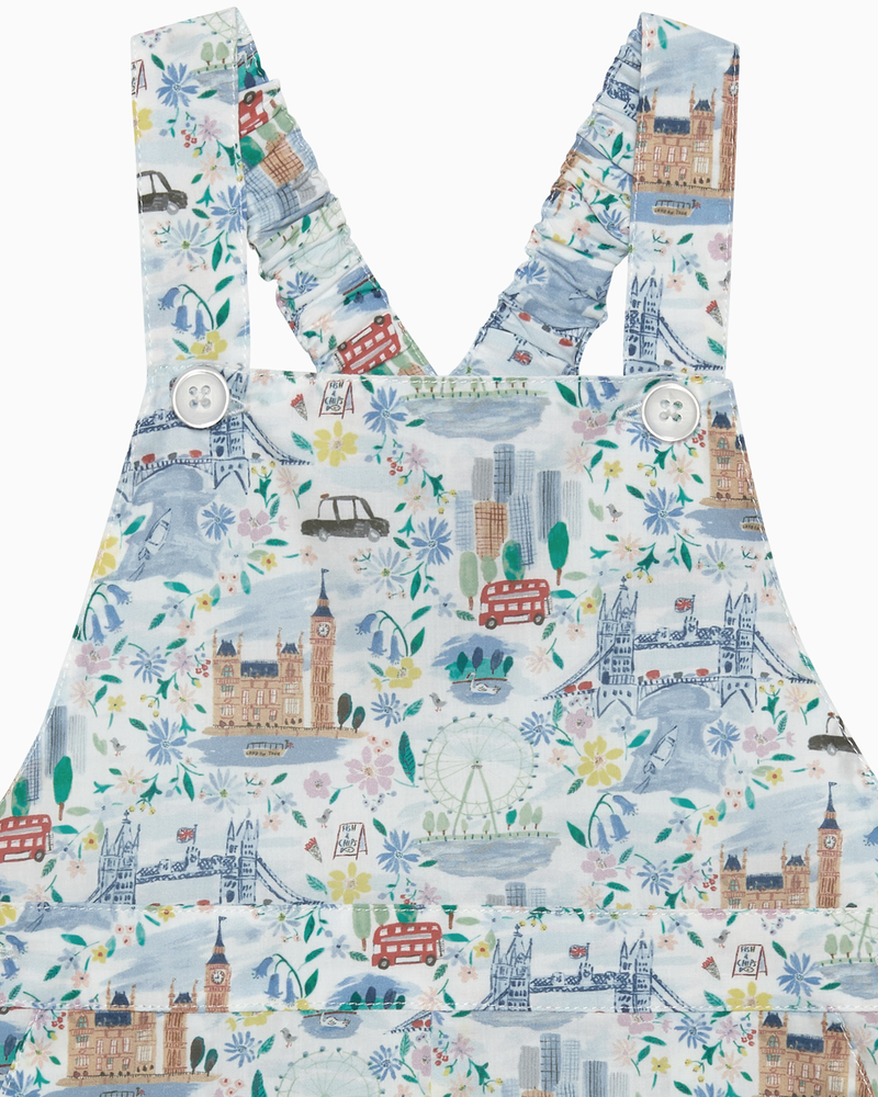Baby Atticus Bib Shorts in London Scenes