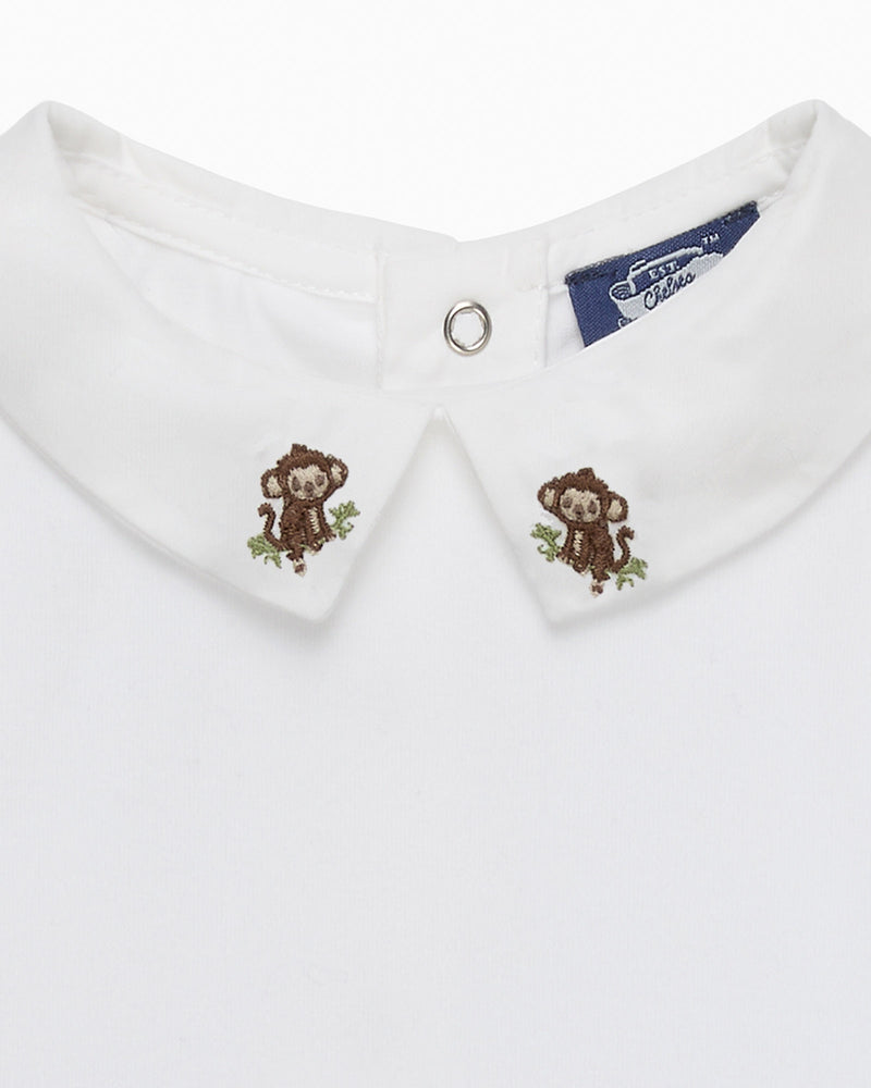 Baby Monty Long Sleeved Bodysuit in Monkey