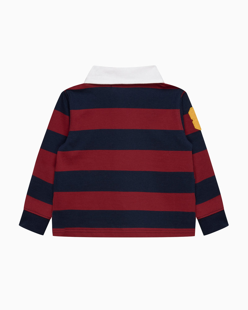 Chelsea Clothing Company Top Baby Nicholas Rugby Shirt in Red/Navy