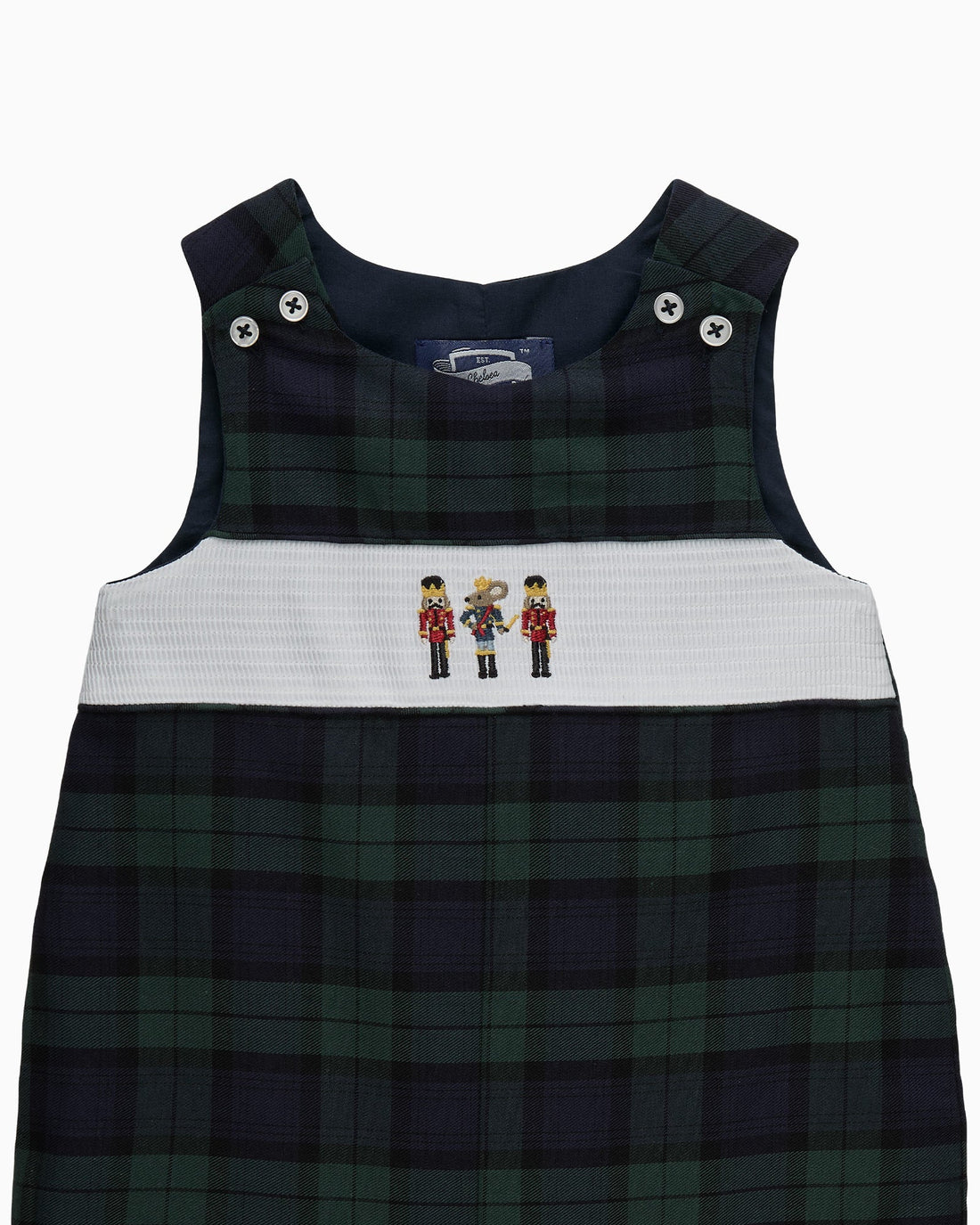 Chelsea Clothing Company Romper Baby Archie Smocked Romper in Nutcracker