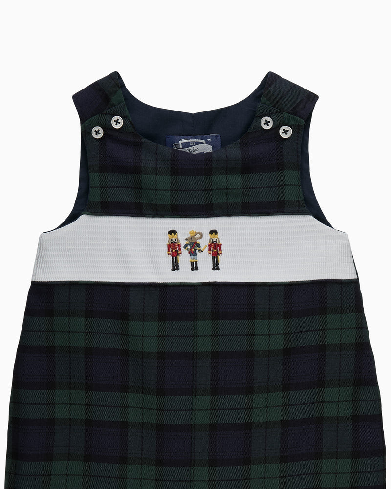 Chelsea Clothing Company Romper Baby Archie Smocked Romper in Nutcracker
