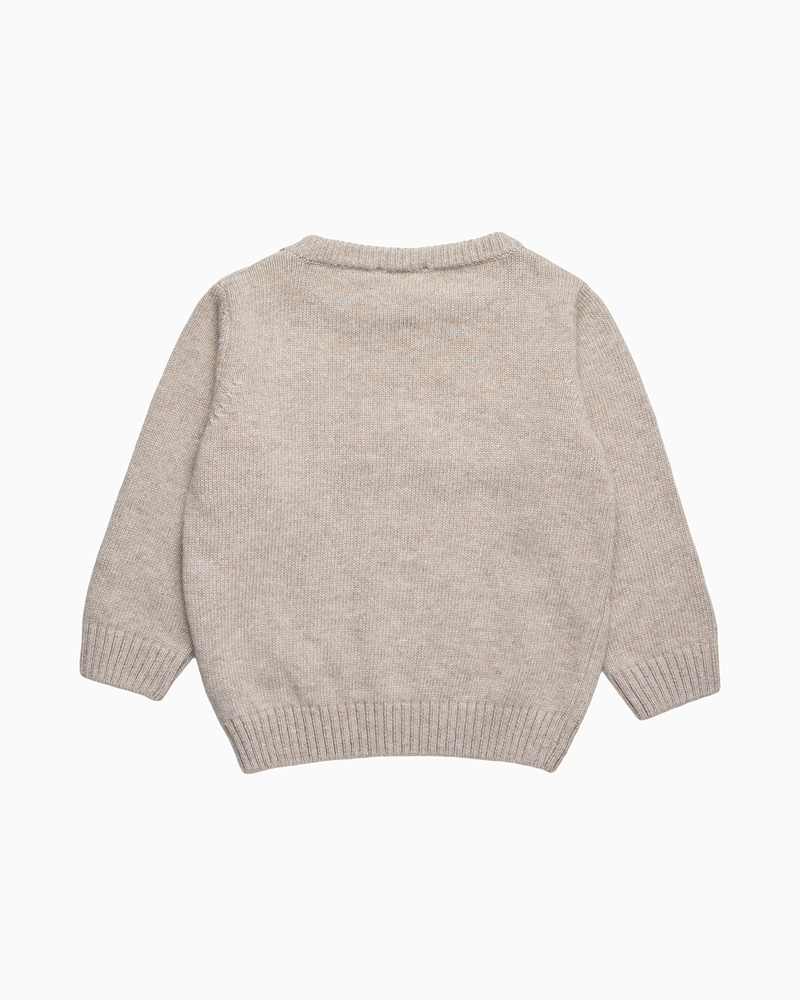 Baby Sebastian Car Sweater in Oatmeal