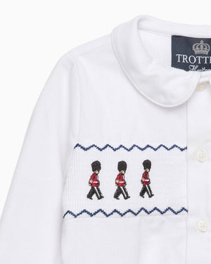 Baby Smocked Rupert Set in Guardsman