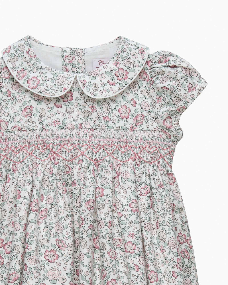 Confiture Dress Baby Arabella Floral Smocked Dress in Pink
