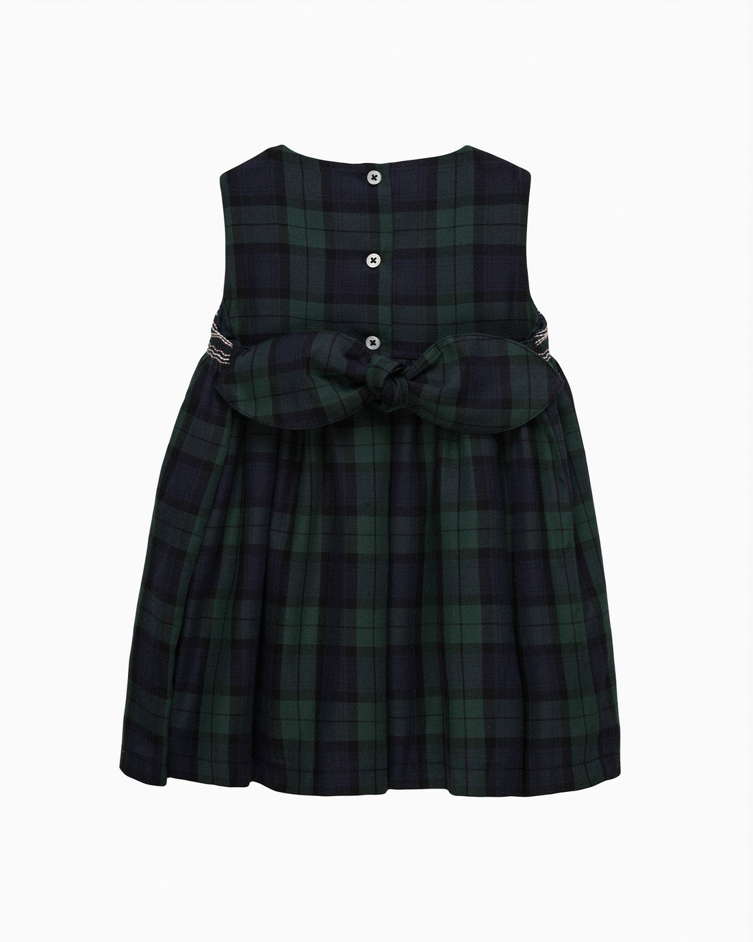 Confiture Dress Baby Charlotte Tartan Smocked Pinafore