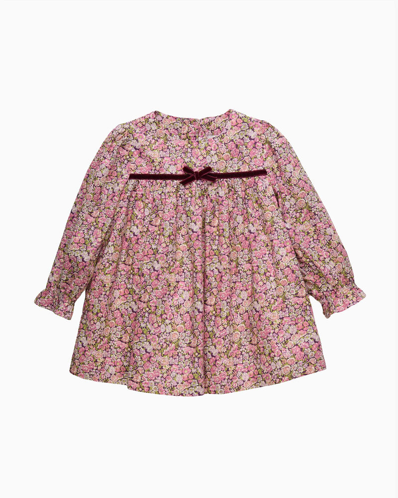Lily Rose Dress Baby Floral Ruffle Dress in Chive