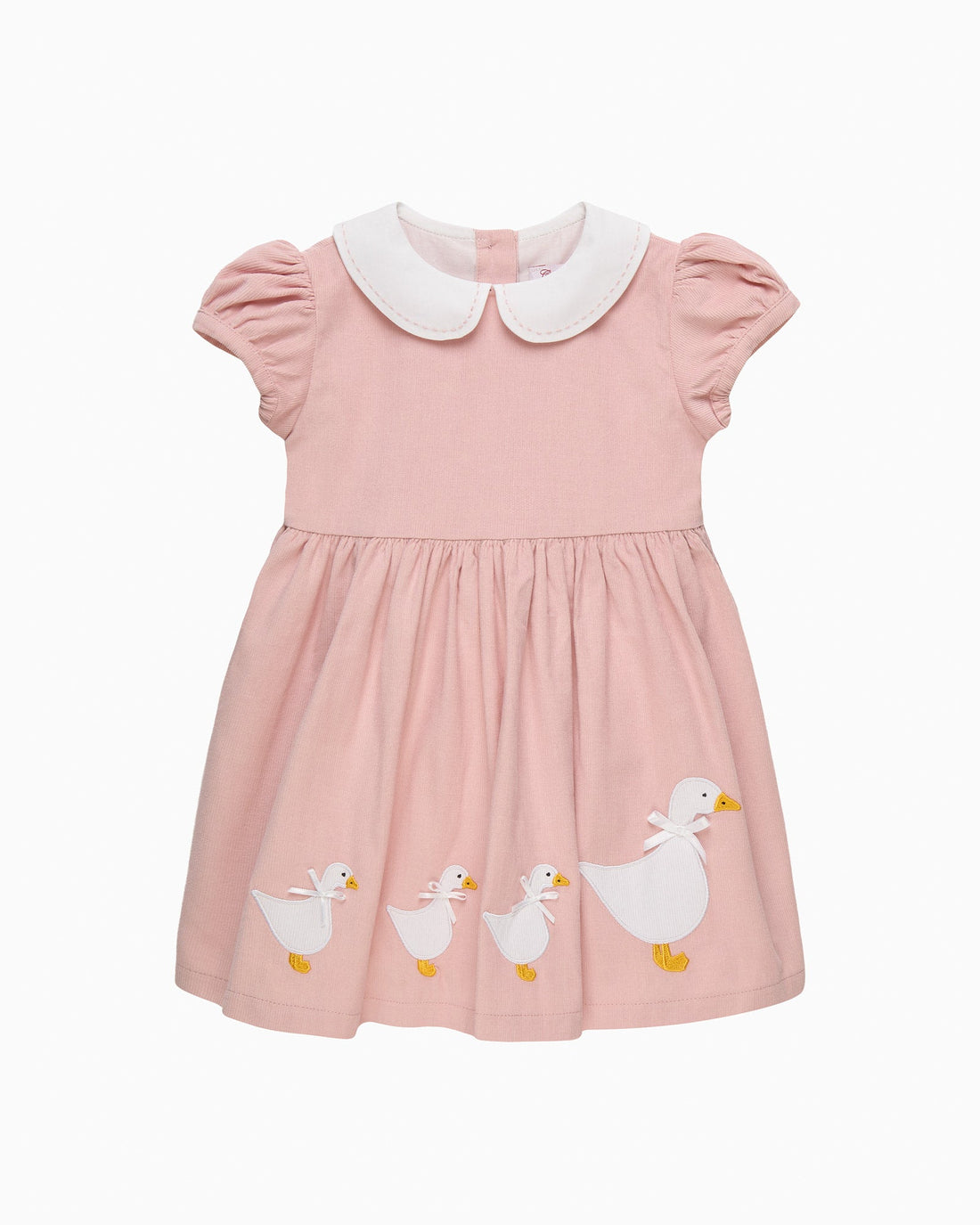 Confiture Dress Baby Cord Duck Dress in Dusty Pink