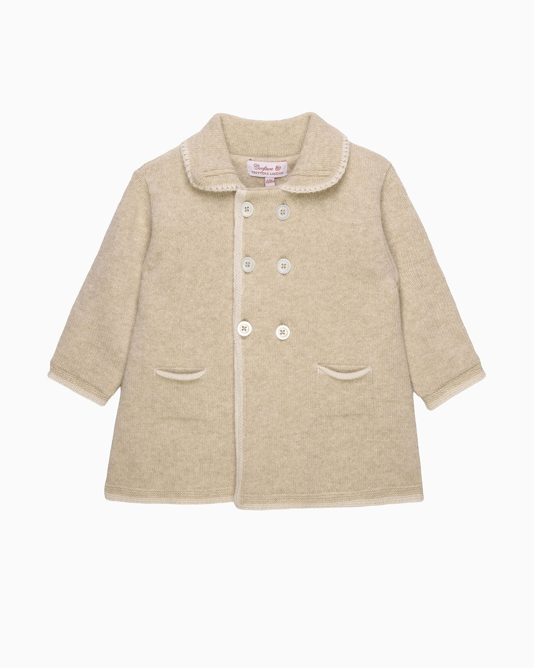 Confiture Coat Baby Alexandra Knitted Coat in Oatmeal