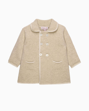 Confiture Coat Baby Alexandra Knitted Coat in Oatmeal