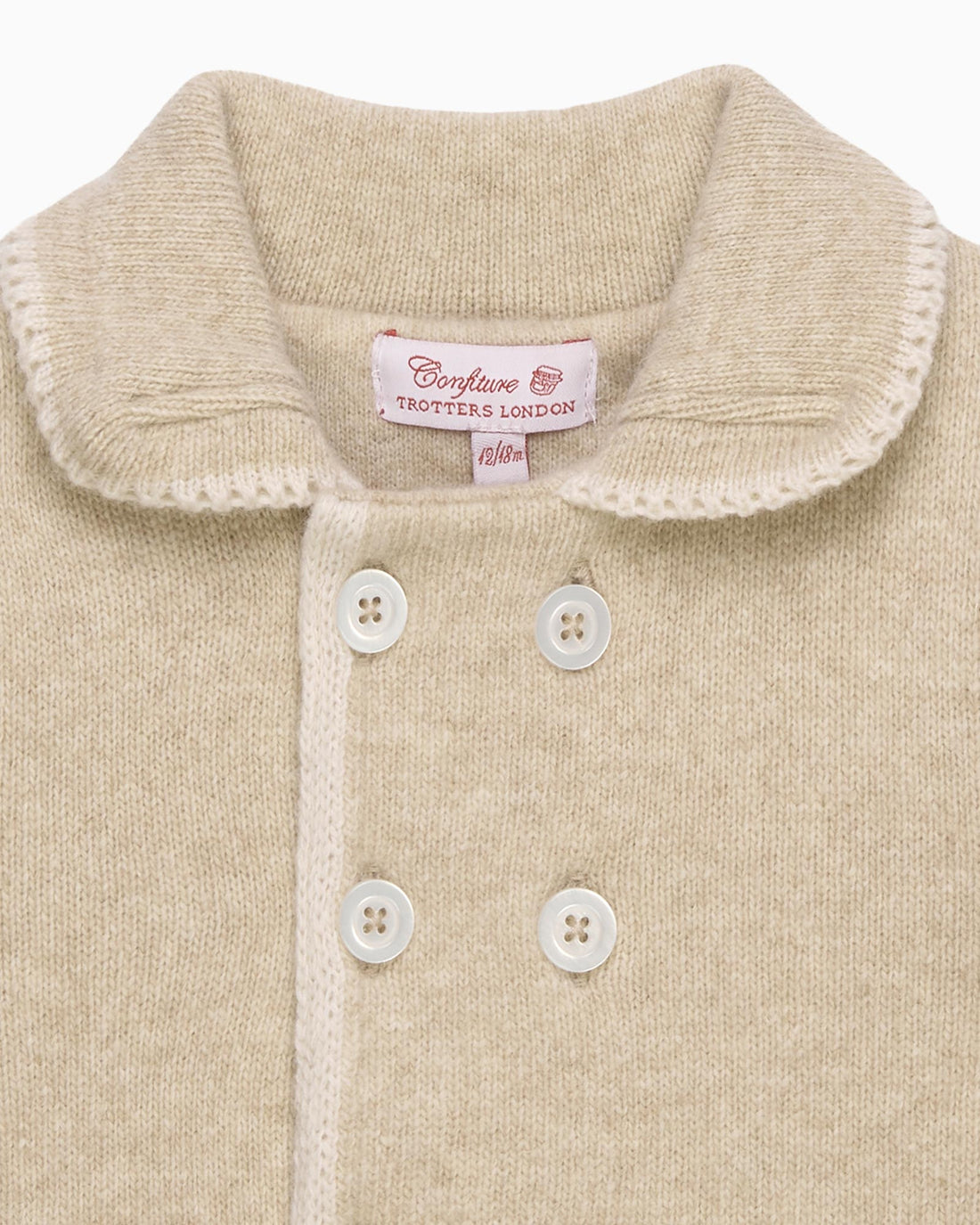 Confiture Coat Baby Alexandra Knitted Coat in Oatmeal