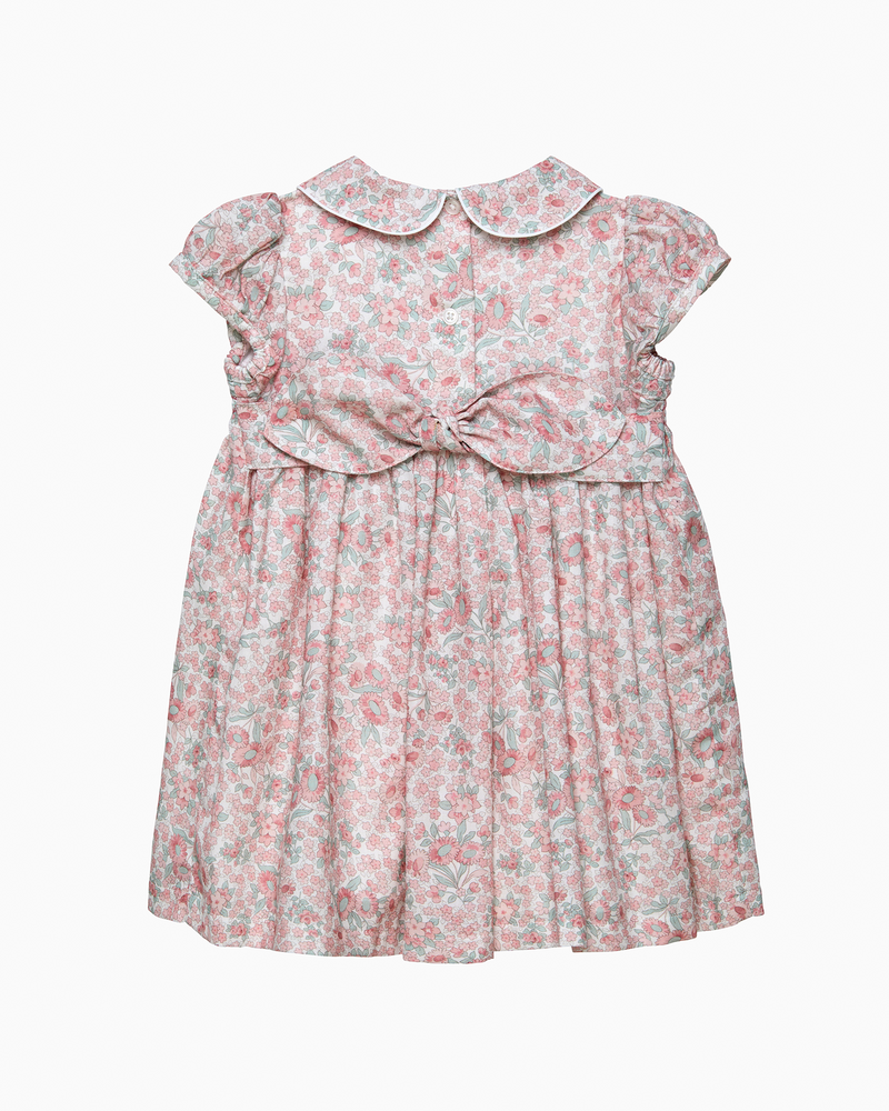 Baby Arabella Floral Smocked Dress in Pink
