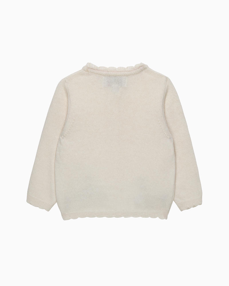 Baby Bunny Cardigan in Winter White