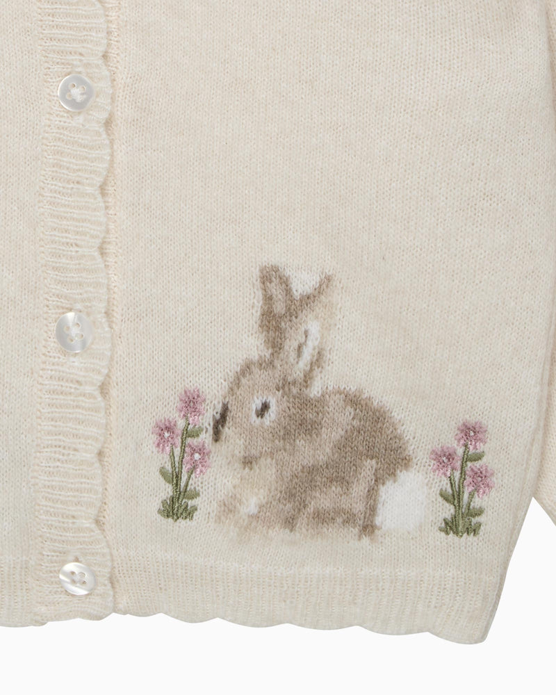 Baby Bunny Cardigan in Winter White