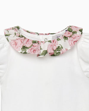 Baby Short Sleeved Carline Rose Willow Bodysuit
