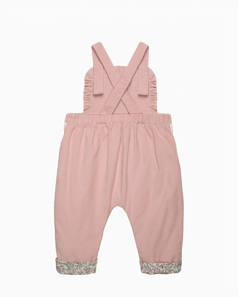 Confiture Dungarees Baby Cord Frilly Duck & Bunny Dungarees