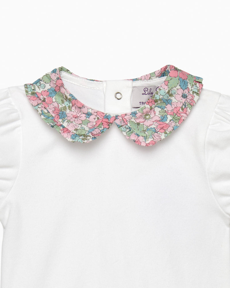 Lily Rose Body Baby Short Sleeved Dahlia Pie Crust Collar Body