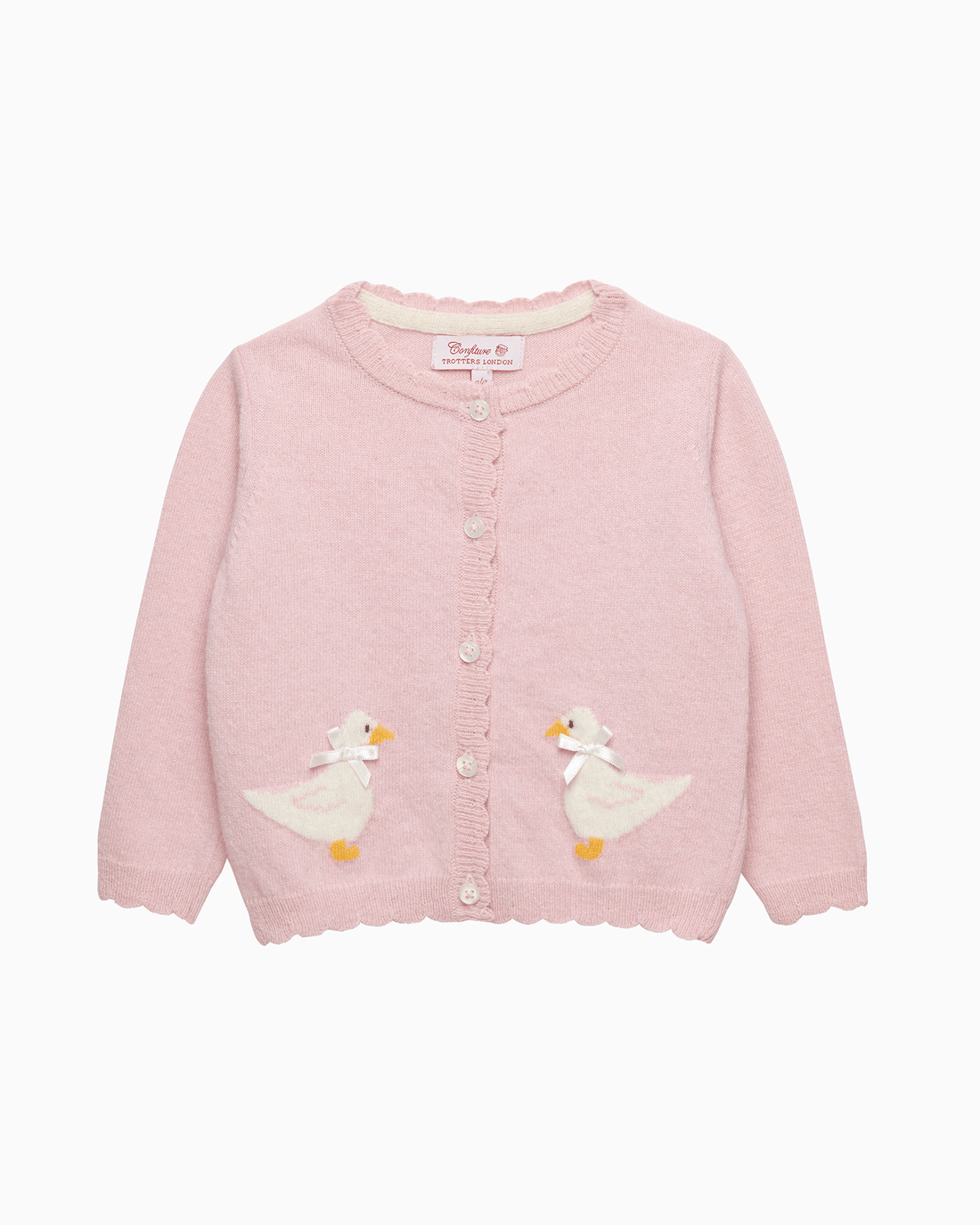 Confiture Cardigan Baby Duck Cardigan in Pale Pink