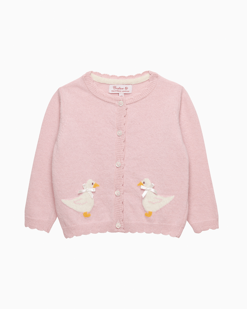Confiture Cardigan Baby Duck Cardigan in Pale Pink