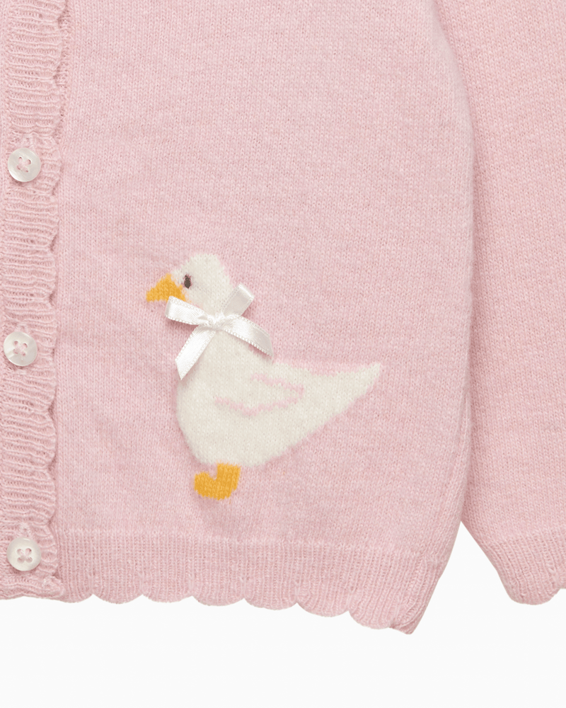 Confiture Cardigan Baby Duck Cardigan in Pale Pink