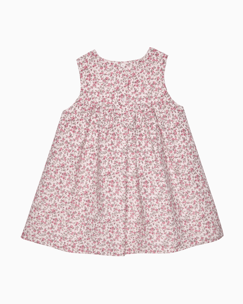 Confiture Dress Baby Duck Floral Cord Pinafore