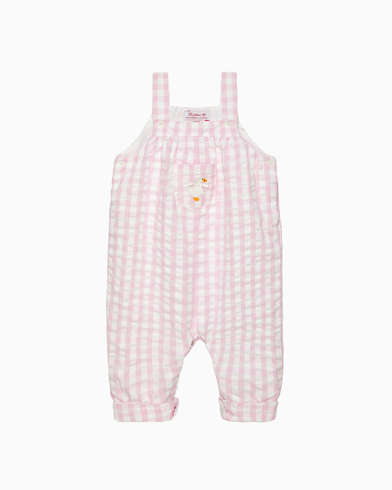 Baby Duck Gingham Dungarees