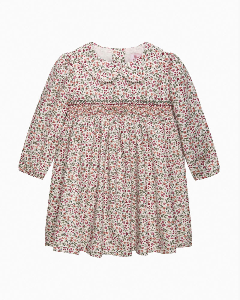 Confiture Dress Baby Edie Berry Floral Smocked Dress