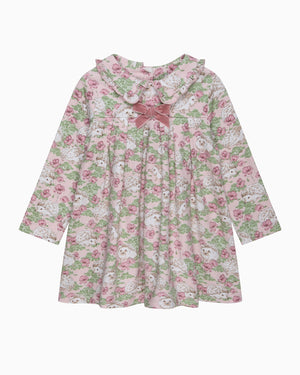Baby Hedgehog Jersey Dress in Pink