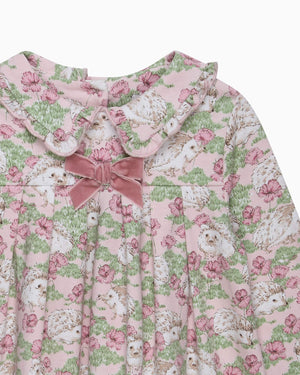 Baby Hedgehog Jersey Dress in Pink