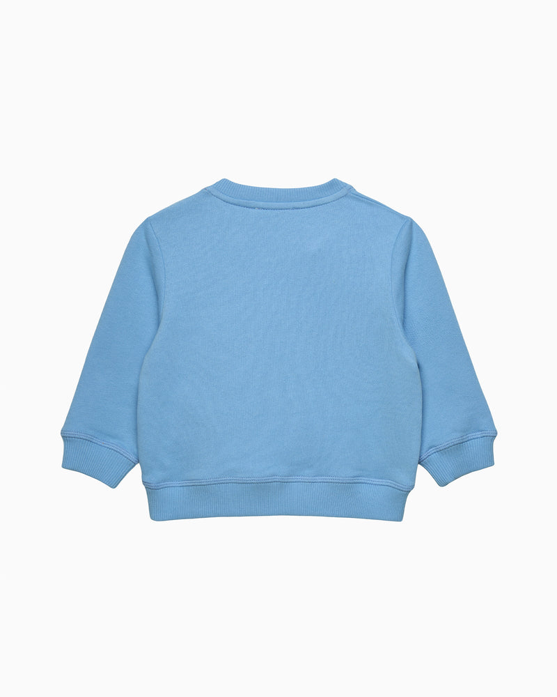 Confiture Sweatshirt Baby Here Comes Trouble Sweatshirt in Blue/Pink