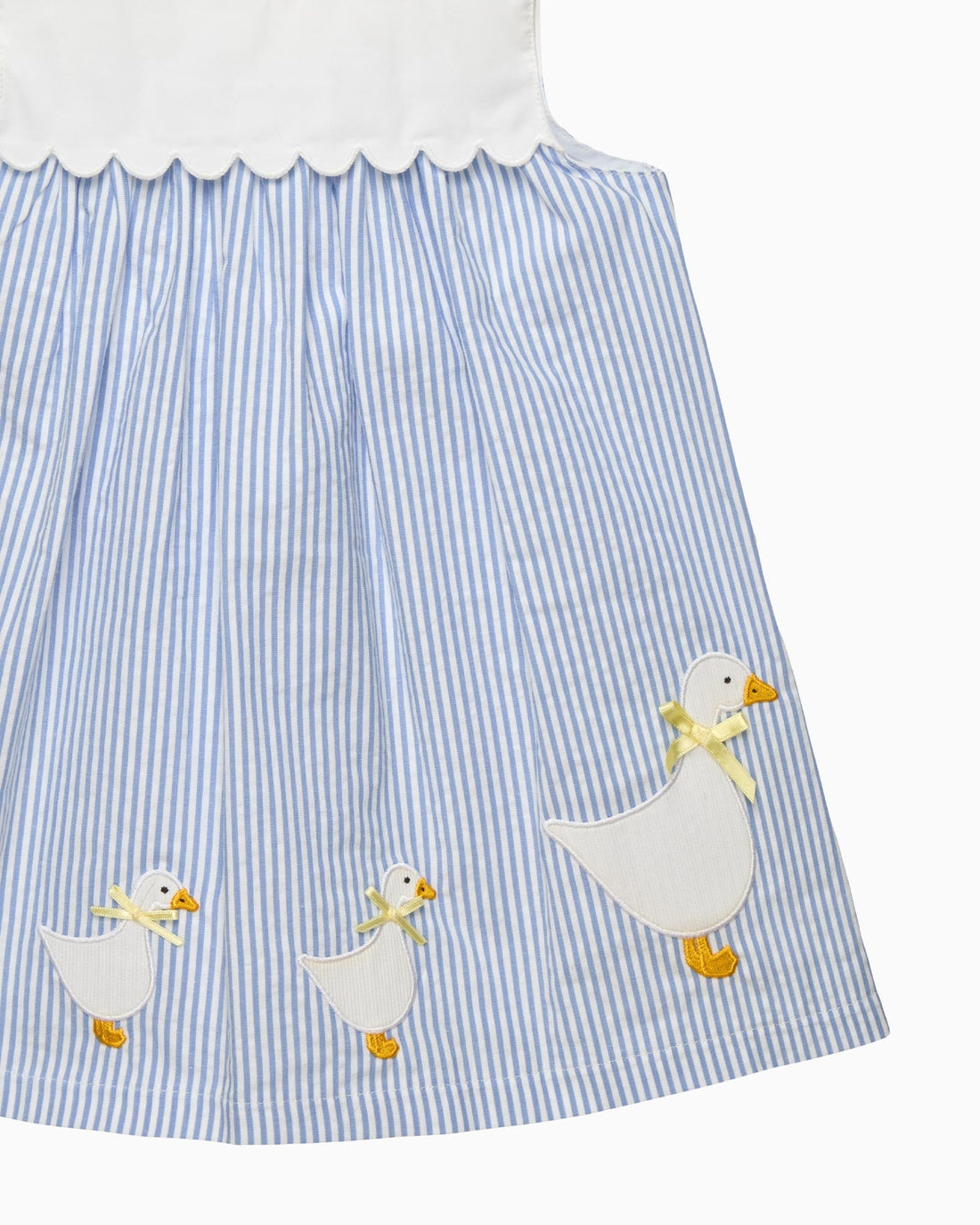 Confiture Dress Baby Pinafore Duck Dress in Blue Stripe