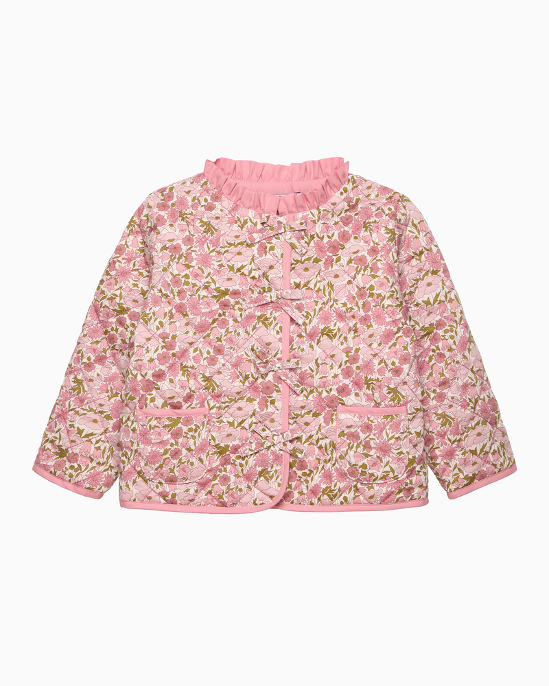 Baby Quilted Jacket in Poppy & Daisy