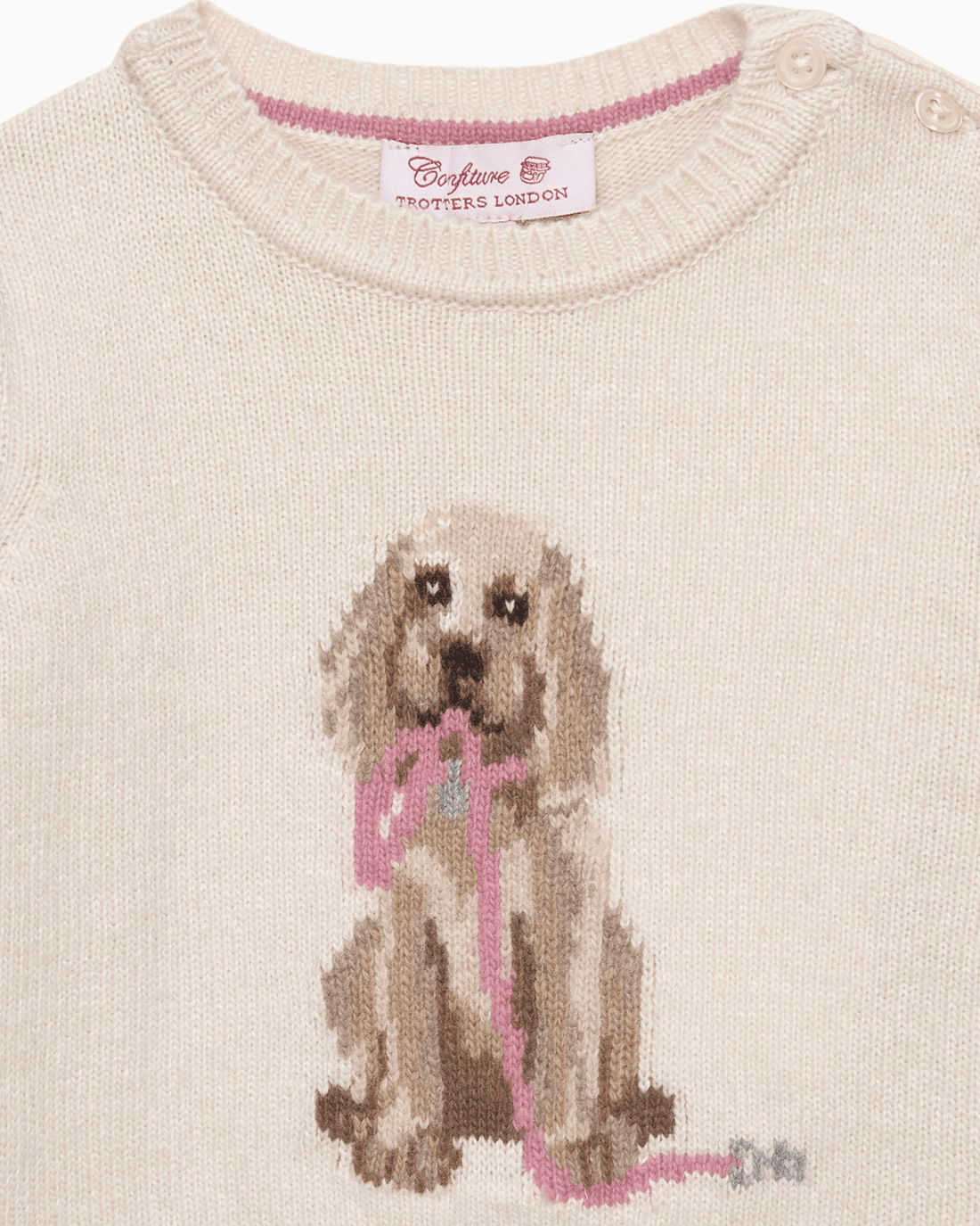 Confiture Jumper Baby Puppy Jumper in Winter White