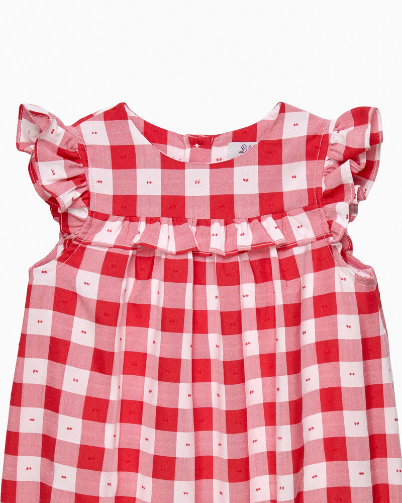 Confiture Romper Baby Gingham Ruffle Romper