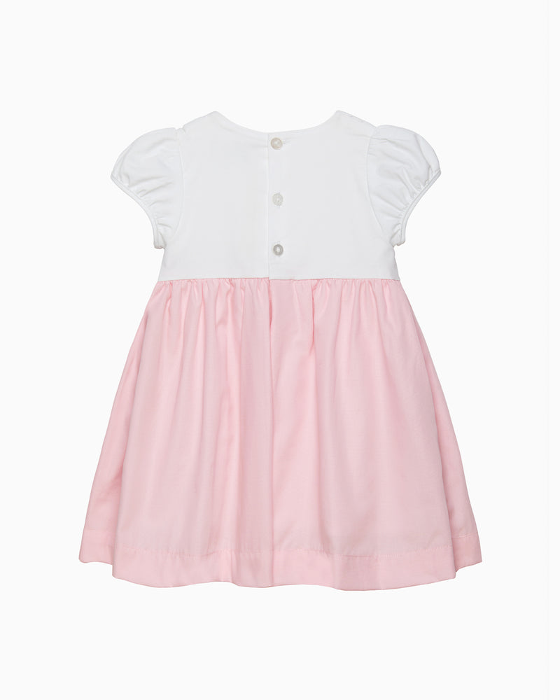Baby Rose Hand Smocked Dress in Pink