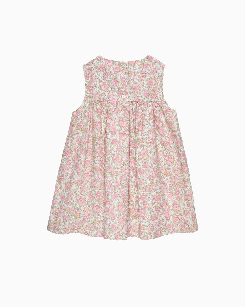 Confiture Dress Baby Rose Smocked Duck Dress in Peach Rose Floral