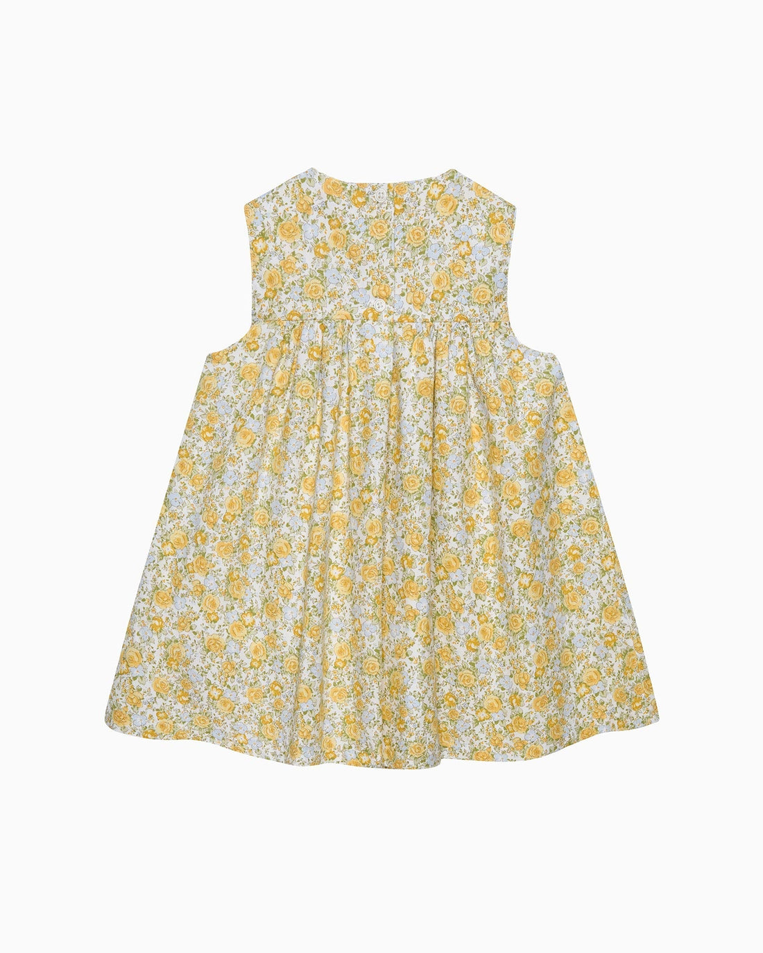 Confiture Dress Baby Rosie Smocked Duck Dress in Yellow Rose Floral
