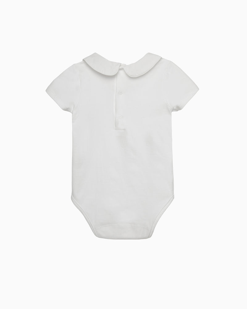 Baby Short-Sleeved Strawberry Embroidered Bodysuit