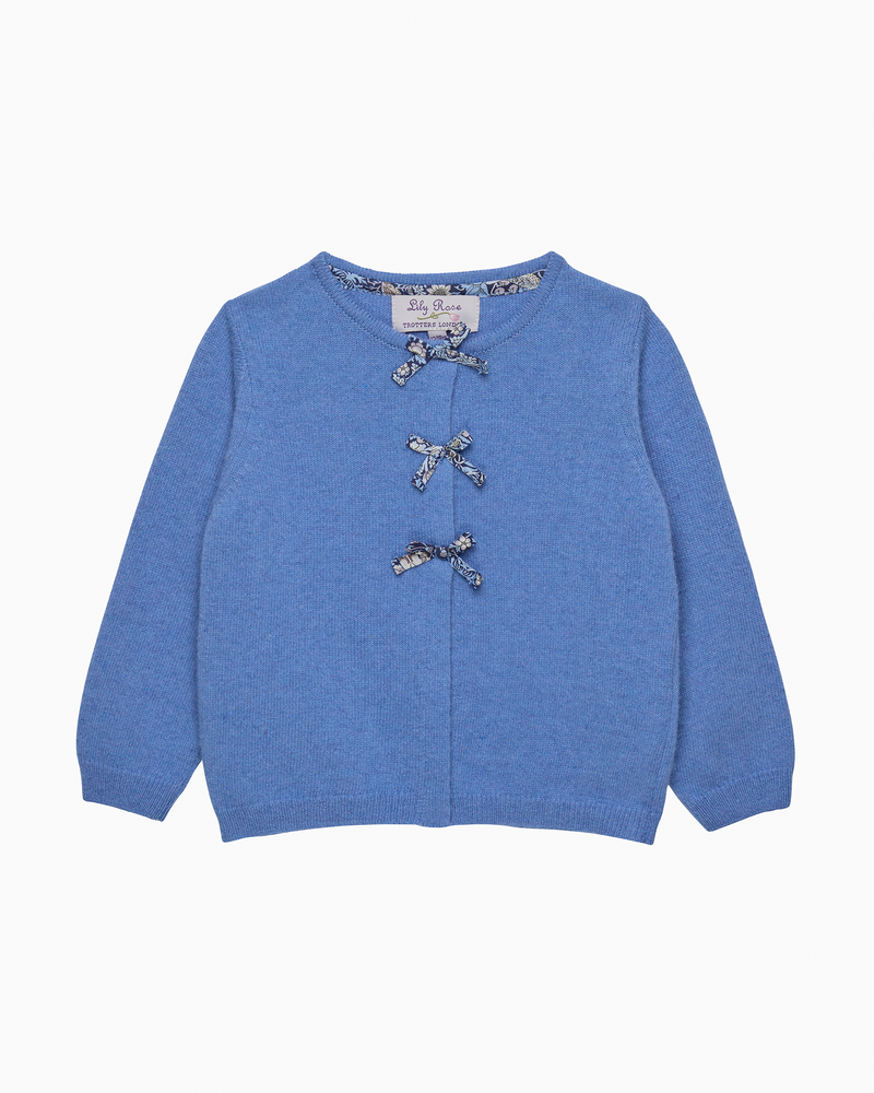 Baby Bow Cardigan in Strawberry Thief