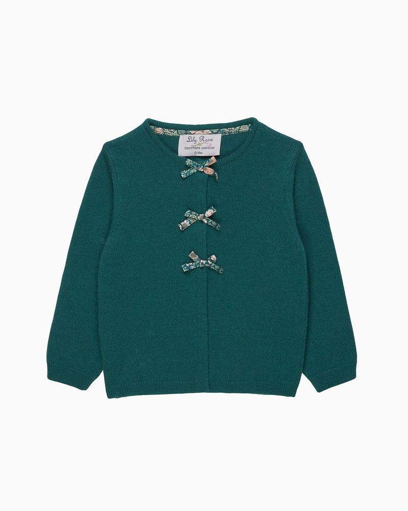 Lily Rose Cardigan Baby Strawberry Thief Bow Cardigan