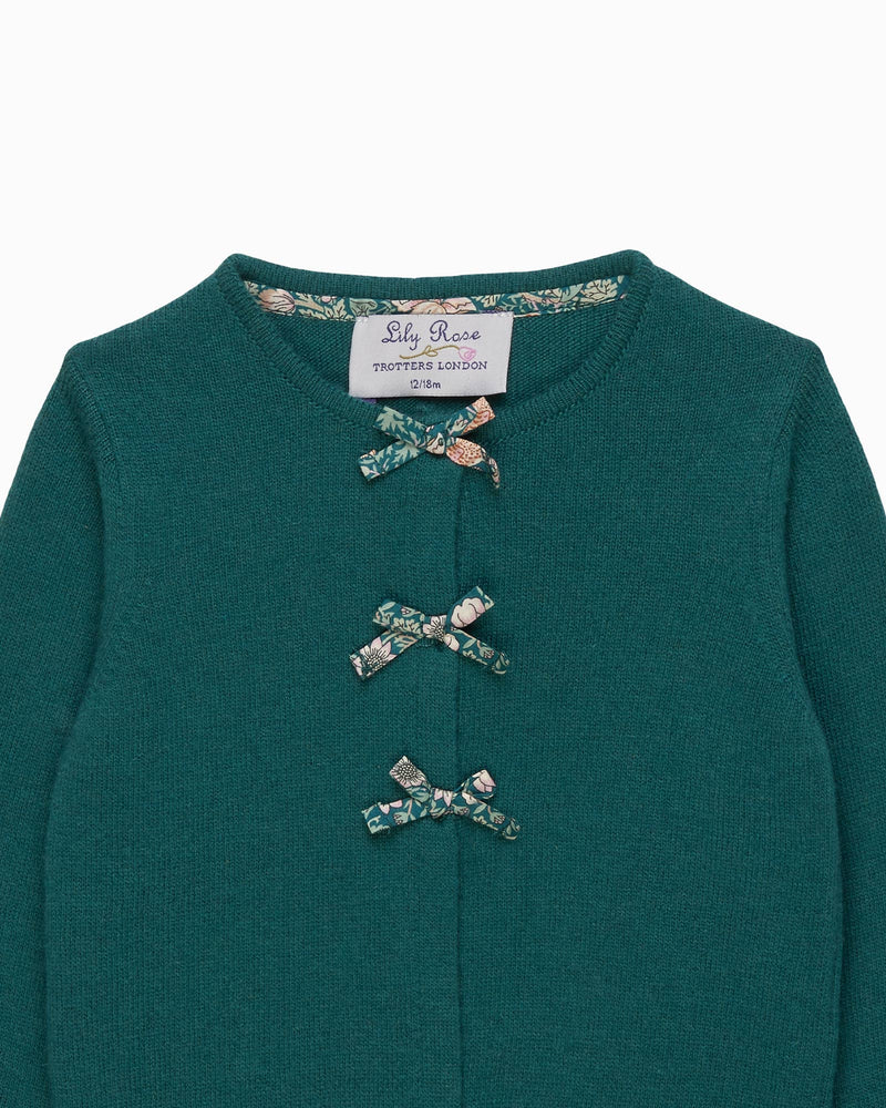 Lily Rose Cardigan Baby Strawberry Thief Bow Cardigan
